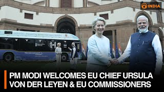 PM Modi Welcomes EU Chief Ursula von der Leyen \u0026 EU Commissioners | Latest Updates | DD India Live