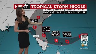NEXT Weather - Tropical Storm Nicole + South Florida Forecast - Tuesday Afternoon 11/8/22