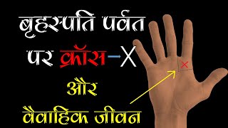 बृहस्पति ( गुरु ) पर्वत पर क्रॉस Cross sign on Jupiter mount Palmistry हस्तरेखा ज्ञान Lec. 64