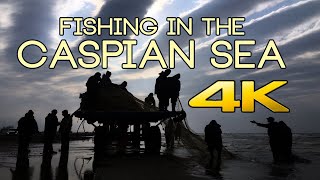 Fishing in the Caspian Sea, Mazandaran, Iran. 4K 60fps