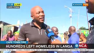 Hundreds left homeless in Langa