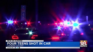 Four Teens Shot In Car