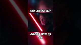 Ahsoka Got Anakin With His Own Move! #StarWars #AnakinSkywalker #DarthVader #Vader #Ahsoka #Shorts