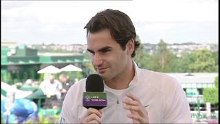 Roger Federer visits the Live @ Wimbledon studio