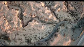 Alamogordo NM and its gullies  from my drone at sunset. 4K