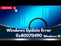 How To Fix Windows Update Error 0x80070490 on Windows 10
