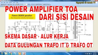 Tentang Desain Amplifier TOA || schematic - data gulungan trafo IT dan trafo OT, Ampli TOA seri A400