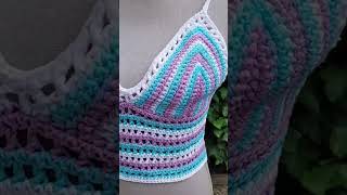 #croptop for sale/te koop! size S/M cup B. #crochet #haken #crochettops #hannedolls #crochetfashion