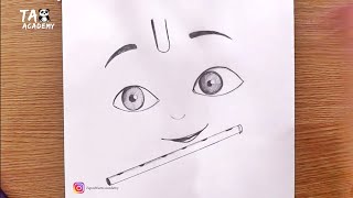 God bal Krishna eyes pencil drawing@TaposhiartsAcademy