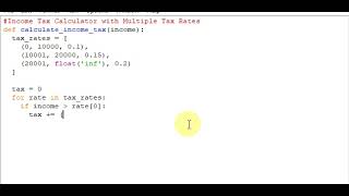 Income Tax Calculator with Multiple Tax Ratesin python programming #pythontutor #pythontutorial