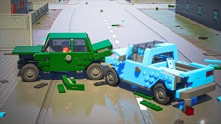 Lego Softbody Cars Crashes - Brick Rigs