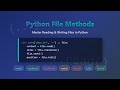 🐍 Python File Methods: Beginner's Guide to Reading & Writing Files