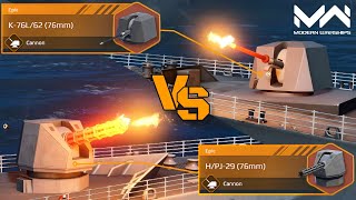 New Cannon K-76L/62 (76mm) VS H/PJ-29 (76mm) | Epic Cannon Comparison | Modern Warships