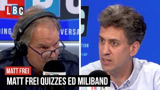 Matt Frei quizzes Ed Miliband on Labour, Brexit and the bacon sandwich