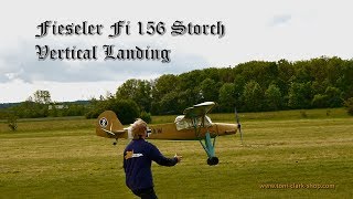 Fieseler Storch vertical landing in a storm