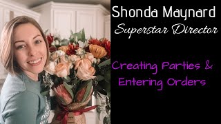 How to create a party & enter orders on workstation