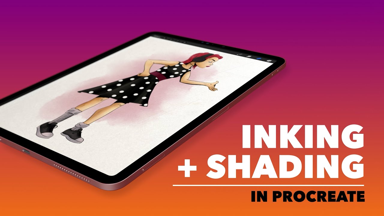 Inking And Shading In Procreate - Full Process Tutorial / Draw Along ...