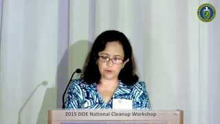 Dr. Regalbuto discusses the important of cleanup at the National Cleanup Workshop