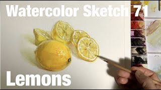 Watercolor Sketch 71 / Lemons　 水彩スケッチ71 / レモン