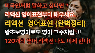 기본영어회화(리액션 영어표현) 왕초보영어 리액션만 잘해도 영어 고수처럼..!/리액션 120개 영어표현 / 왕초보영어회화/실전영어회화