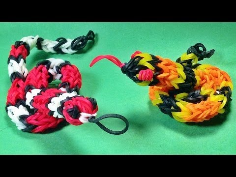 3D Loom Bands Snake Charm - How to Make on the Rainbow Loom 3D Loom Bands Snake Charm - How to Make on the Rainbow Loom