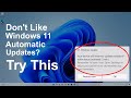 How to Disable Windows Automatic Updates on Windows 11 Permanently or Temporarily