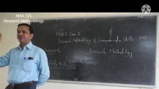 Research Methodology-  MBA-105