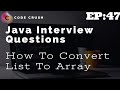 How To Convert List To Array In Java | toArray() Method | Collection framework