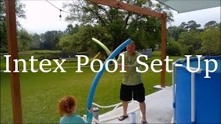 Intex Pool Set-Up, Pump Upgrade, Outlet Upgrade and Hole Patch!