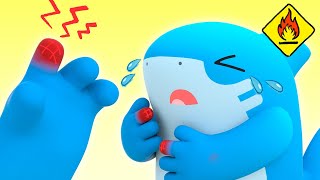 BOO BOO song! Be careful around hot objects Baby Shark! - Safety for Kids