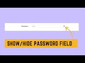 Show / Hide Password Input Field Using HTML CSS JS | JS Tutorial