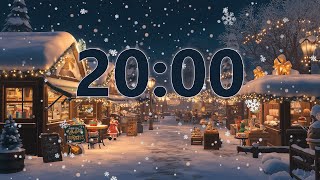 20-Minute Christmas Countdown Timer 🎄 | Holiday Music & Alarm