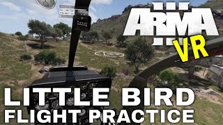 (PC VR) LittleBird flight and landing practice IN VR!!! - ARMA 3 VorpX - 10/23/2020