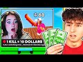 This Streamer STOLE MY MONEY...(Roblox BedWars)