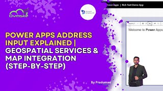 Power Apps Address Input Explained | Geospatial Services & Map Integration (Step-by-Step)