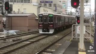 長岡天神駅　電車停車\u0026通過シーン集