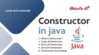 Java Constructors | what is Constructors in Java | Core Java | Java Programming | telugu lo | #java