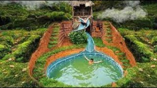اجمل فيديو - فخر الغابات - بيعمل افخم حمام سباحه digging to build amazing swimming pools