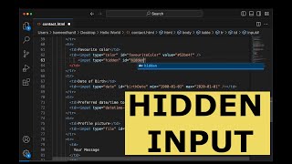 Hidden input | HTML/CSS