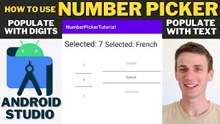 Number Picker Android Studio Tutorial - Populate Number Picker with Text