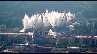 Remains of Italy's Morandi Bridge Destroyed to Open Way for Reconstruction