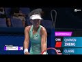 qinwen zheng vs. claire liu 2022 tokyo quarterfinal wta match highlights