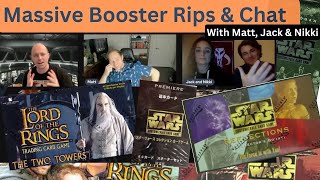 Massive Rips and Chat LOTR TCG & STAR WARS CCG w/ Matt, Jack & Nikki