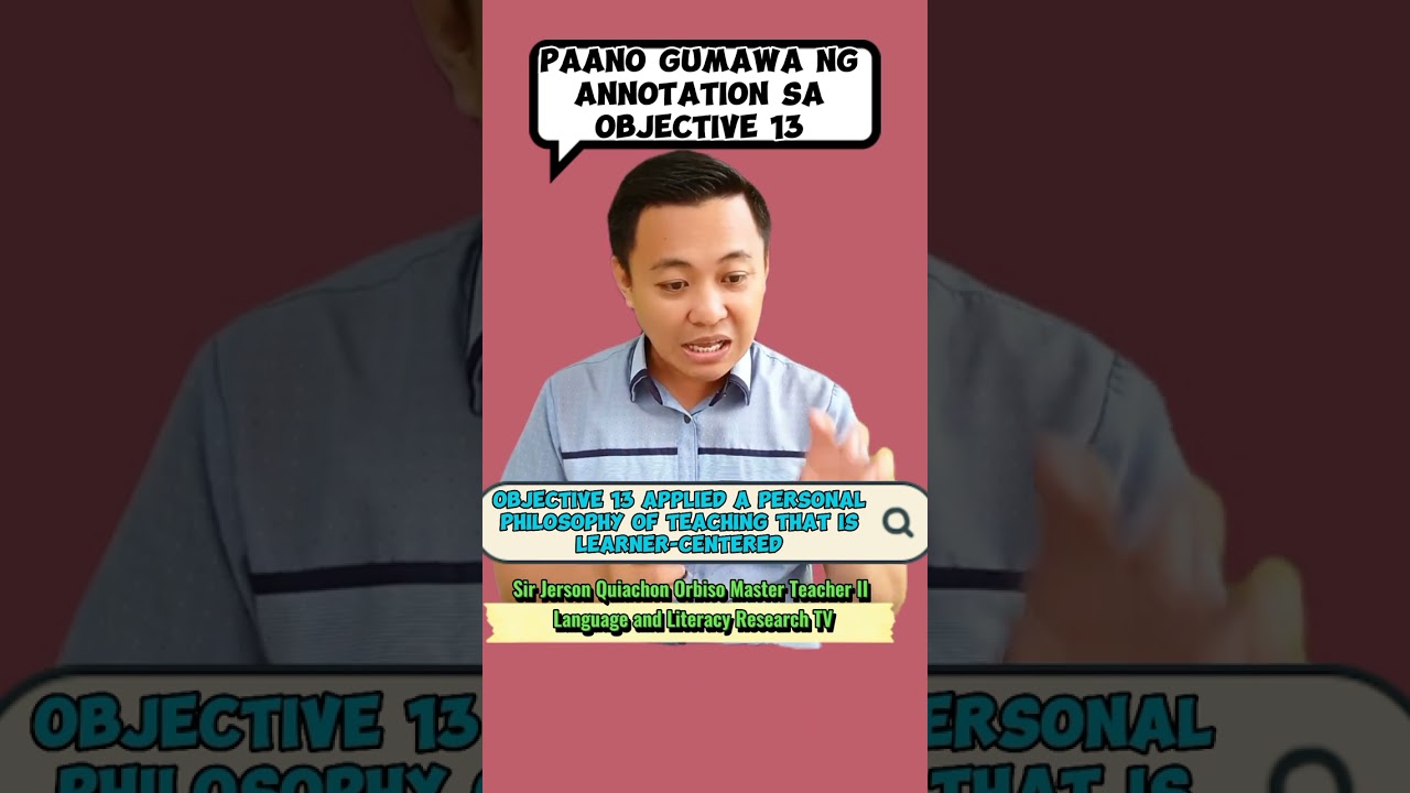 Paano Gumawa Ng Annotation Sa Objective 13? - YouTube