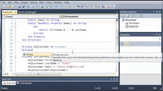 Visual Basic - 70 - ReadOnly Properties