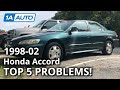 Top 5 Problems Honda Accord Sedan 6th Generation 1998-2002