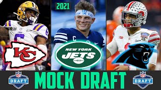 2021 NFL Mock Draft 2 Rounds | 2 Round NFL Mock Draft Trevor Lawrence Zach Wilson Justin Fields
