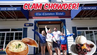 New Zealand Family try Clam Chowder & Marionberry for the first time! (SOMETHING CRAZY HAPPENED.)