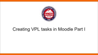 Creating VPL tasks in Moodle Part I