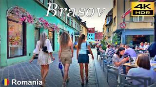 Brasov Walking Tour / Evening walk through the historical center of Brasov / Romania🇷🇴 / 4K HDR